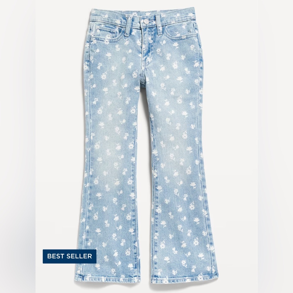 Old Navy Light Blue Floral Kids Jeans